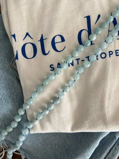 Natural Aquamarine Gemstone Strap